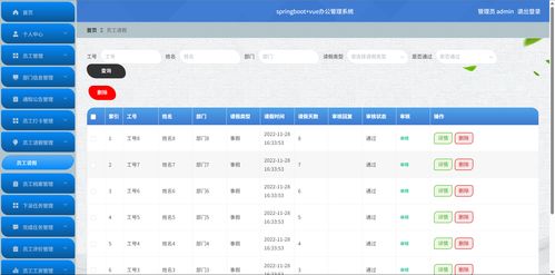 基于springboot vue的办公管理系统